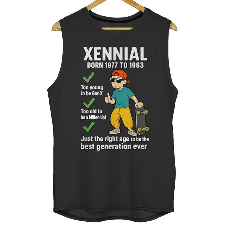 Xennial Born 1977 To 1983 Nostalgia Unisex Tank Top