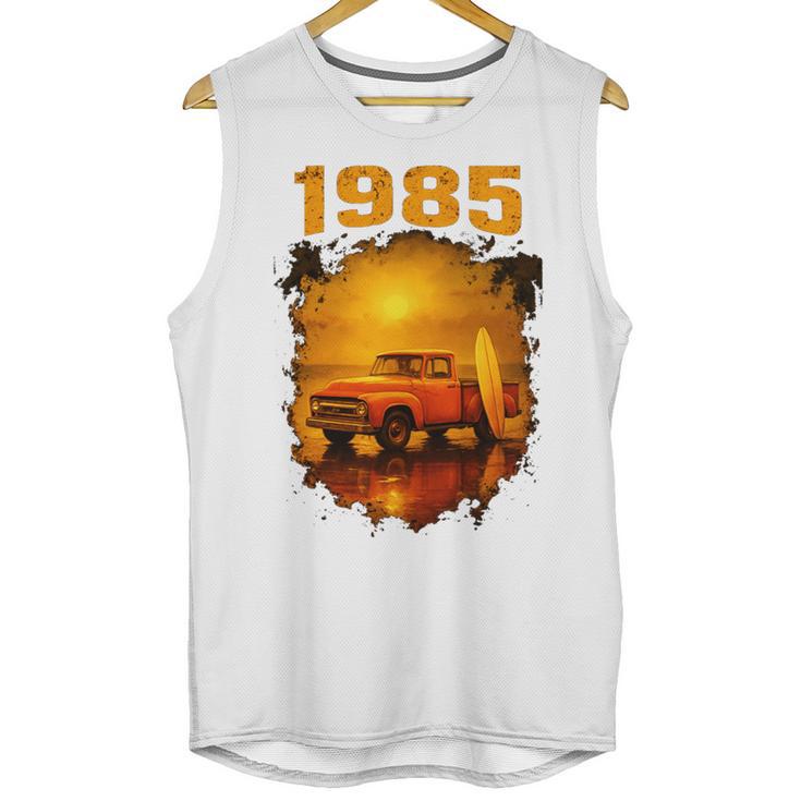 1985 Vintage Sunset Surf Truck Retro Beach Nostalgia Unisex Tank Top