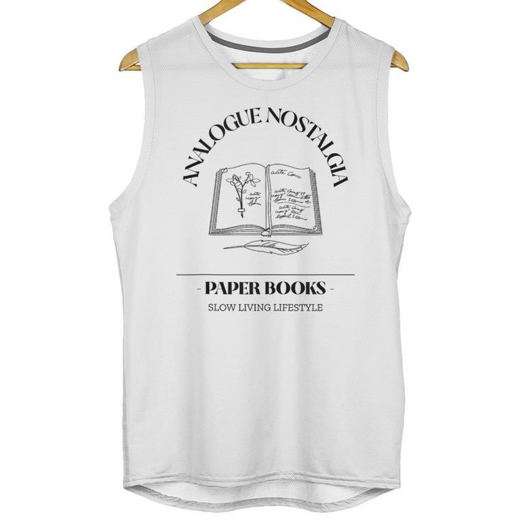 Analogue Nostalgia Paper Books Book Graphic Unisex Tank Top
