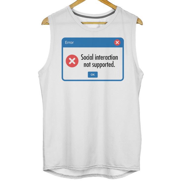 Anti Social Introvert Social Interaction Not Supported Unisex Tank Top