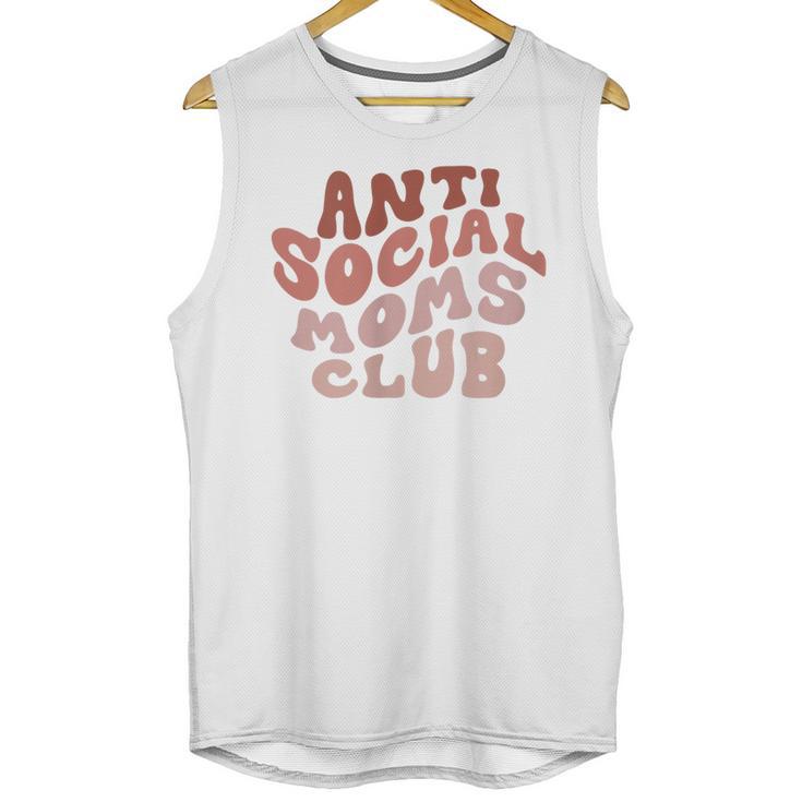 Anti Social Moms Club On Back Retro Introvert Unsociable Unisex Tank Top