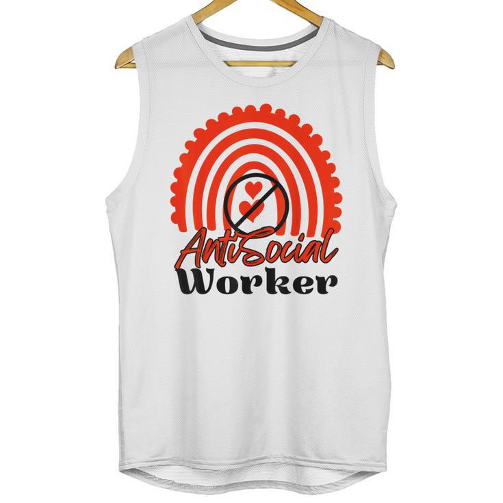 AntiSocial Worker Anti-Social Social Worker Introvert Unisex Tank Top