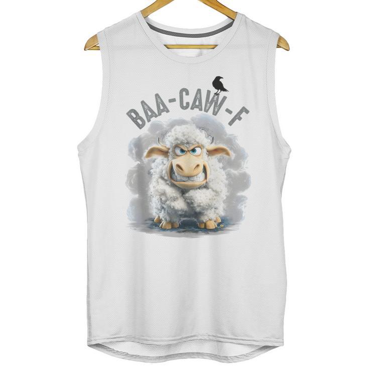 Back Off – Sheep Baa Crow Caw Pun For Introverts Unisex Tank Top
