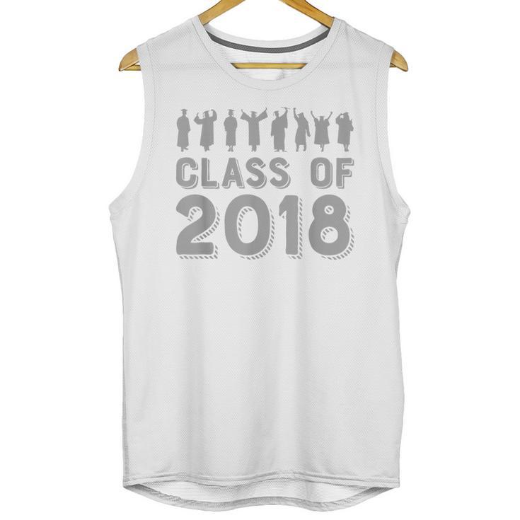 Blue & Grey Class Of 2018 Senior Graduation T Shirt Unisex Tank Top