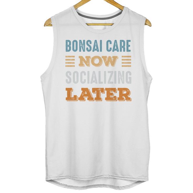 Bonsai Care Now Minimal Socializing Introvert Vintage Unisex Tank Top