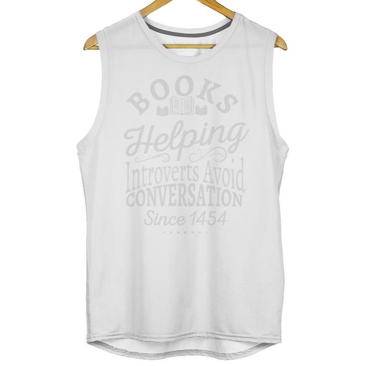 Books Helping Introverts Avoid Conversation Apparel Premium Tri-Blend Unisex Tank Top