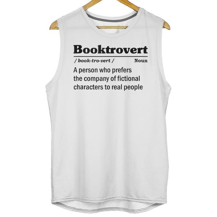 Booktrovert Definition Bookish Introvert Book Lover Unisex Tank Top