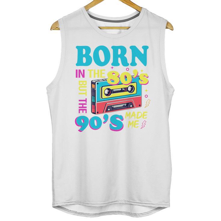 Born In The 80's But 90's Made Me Nostalgia Cassette Tape Premium Tri-Blend Unisex Tank Top