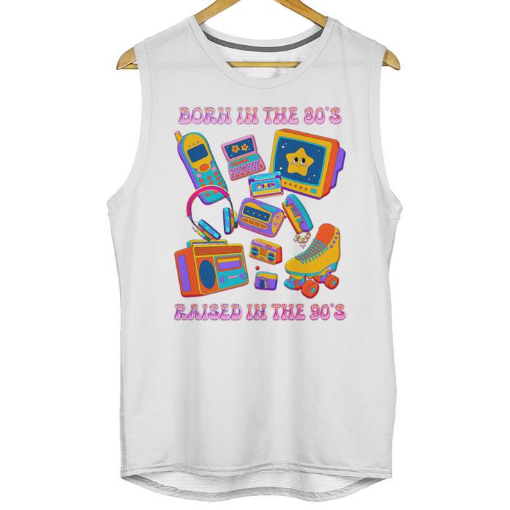 Born In The 80s Raised In The 90s Nostalgia Retro Memories Premium Tri-Blend Unisex Tank Top