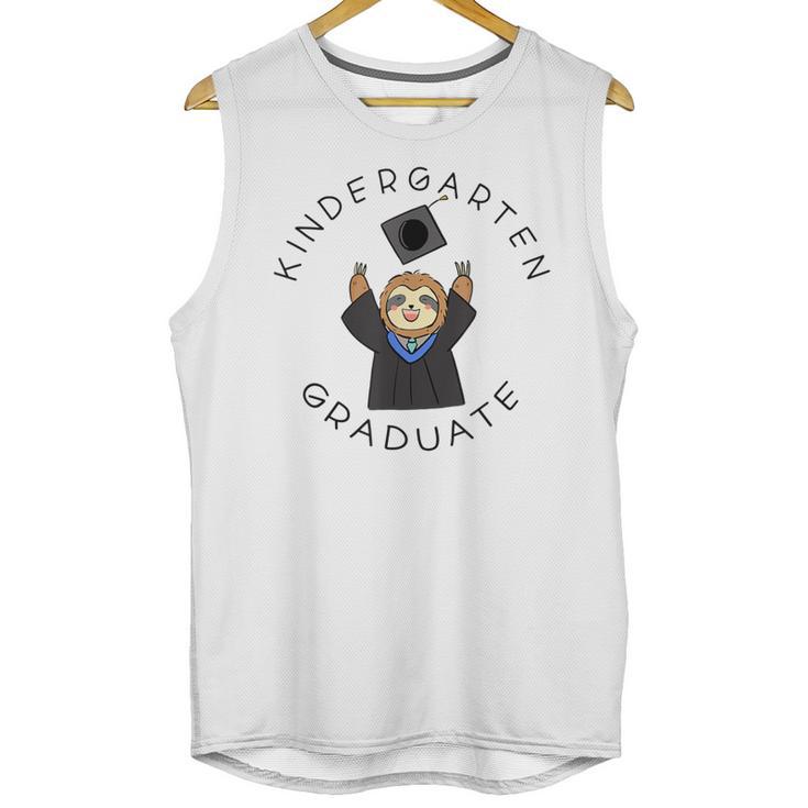 Boys Girls Kindergarten Graduate Sloth Graduation Cap Unisex Tank Top