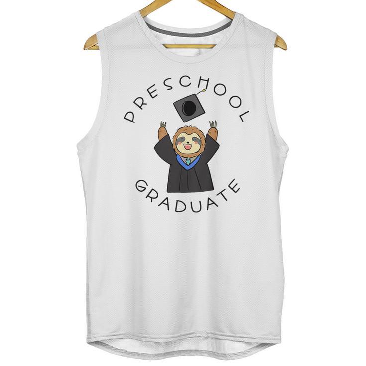 Boys Girls Preschool Graduate Sloth Graduation Cap Unisex Tank Top