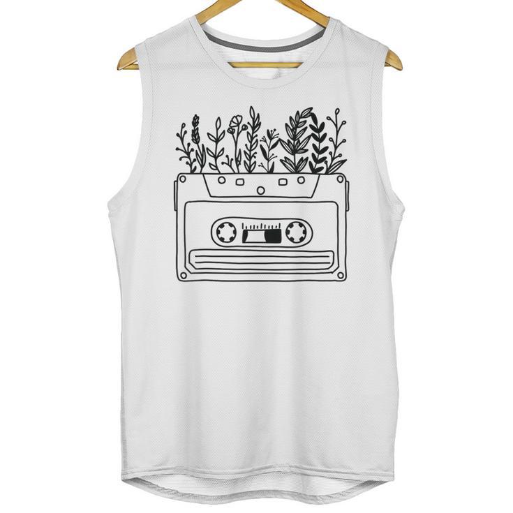 Cassette Tee 80s 90s Retro Party Costume Nostalgia Cassette Unisex Tank Top