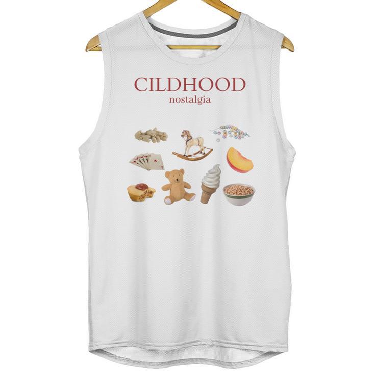Childhood Nostalgia Good Memories Teddy Bear Ice Cream Unisex Tank Top