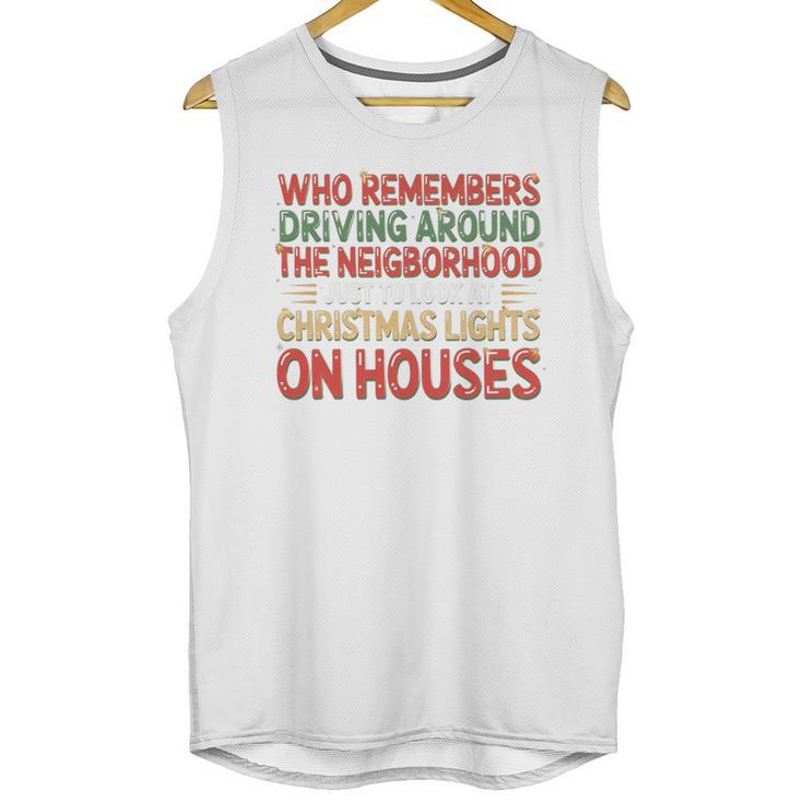 Christmas Lights Nostalgia – Holiday Memory Christmas Spirit Premium Tri-Blend Unisex Tank Top