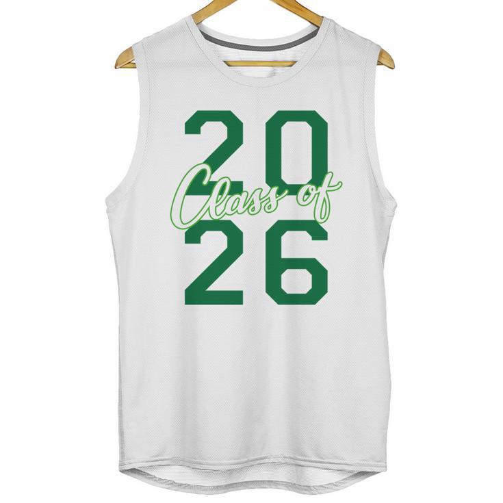 Class Of 2026 Graduation Varsity Green And On The Back Unisex Tank Top