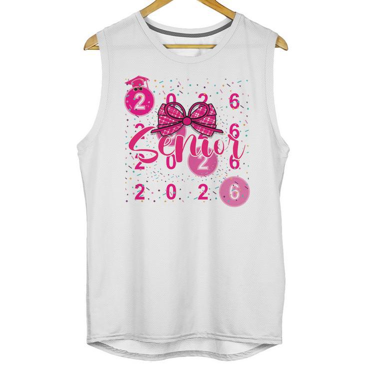 Class Of 2026 Senior Coquette Pink Bow Graduation Family Premium Tri-Blend Unisex Tank Top