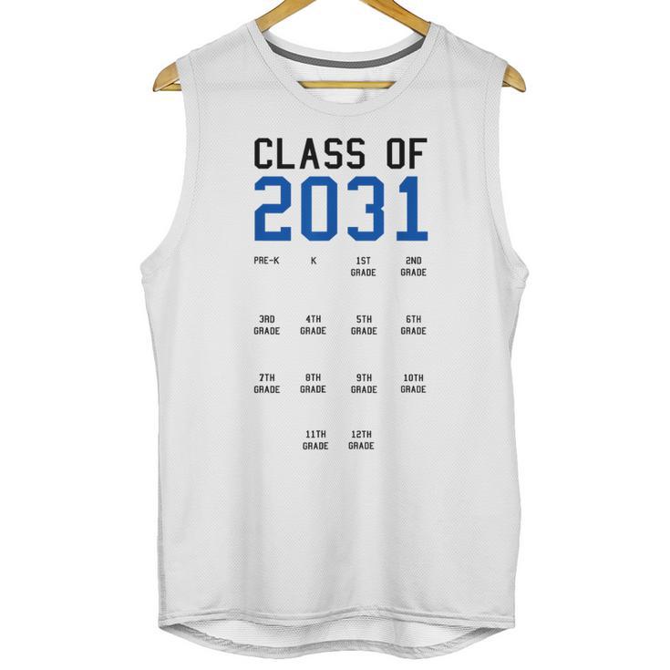 Class Of 2031 Graduation T-Shirt With Space For Handprints Unisex Tank Top