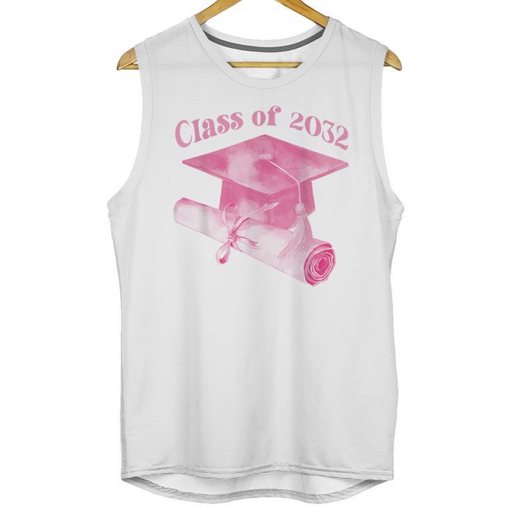 Class Of 2032 Senior 2032 Back To School 2032 Graduation Cap Unisex Tank Top