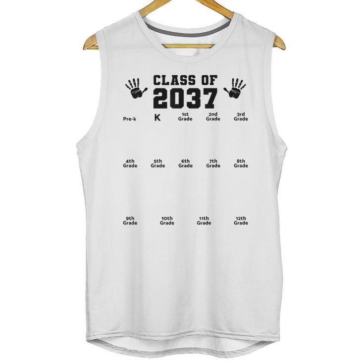 Class Of 2037 Handprint Grow With Me Pre-k Graduation Unisex Tank Top