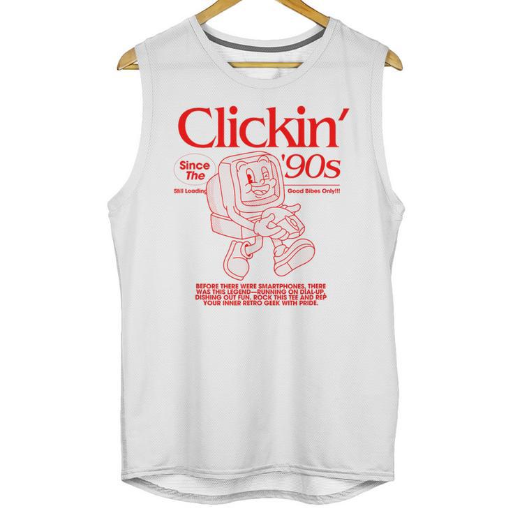 Clickin' Since The 90s Retro Computer Nostalgia Unisex Tank Top