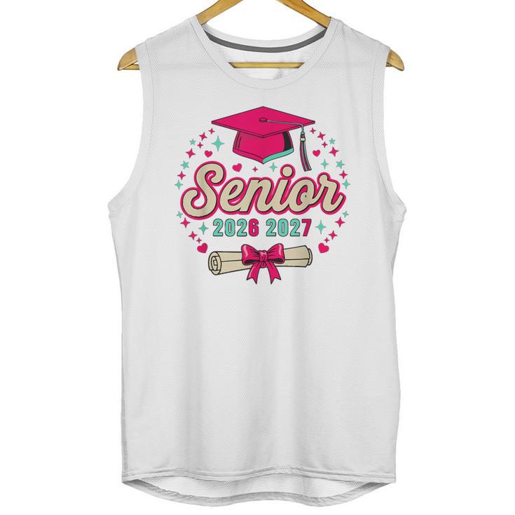 Coquette Pink Bow Senior 2026 2027 Graduation Unisex Tank Top