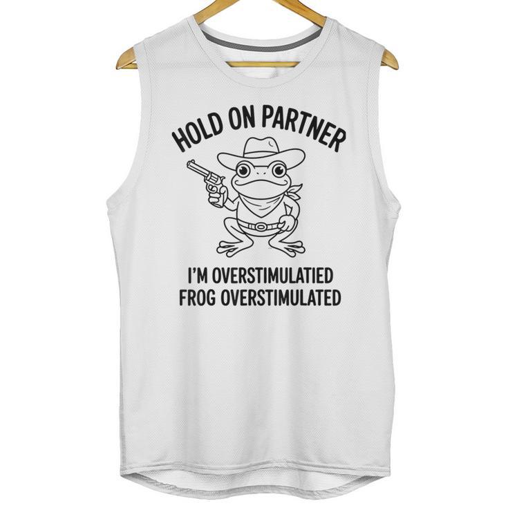 Cowboy Frog Overstimulated Western Meme Introverts Unisex Tank Top