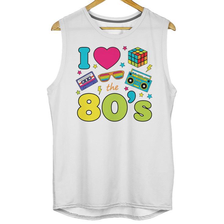 Dad I Love The 80's Retro 80s Nostalgia For Dad Premium Tri-Blend Unisex Tank Top