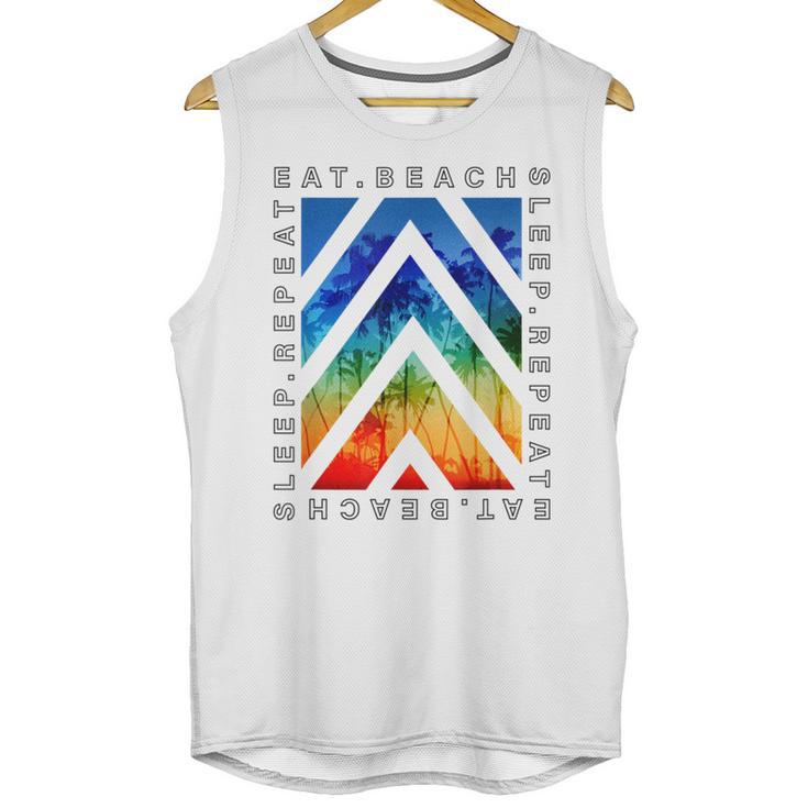 Eat Beach Sleep Repeat Summer Vacation Graduation Tees Men Women Kids Unisex Tank Top