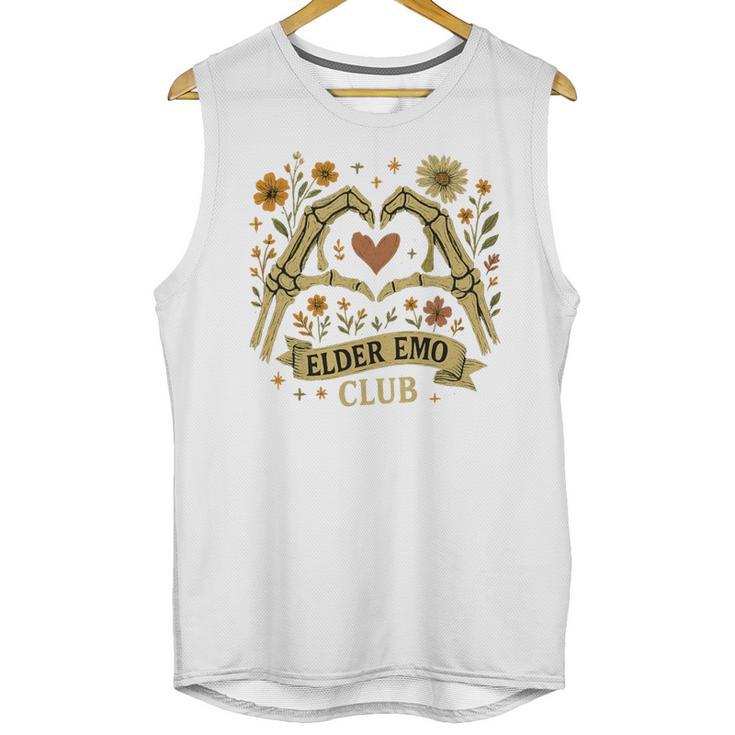 Elder Emo Club Skeleton Hands Heart Nostalgia Premium Tri-Blend Unisex Tank Top