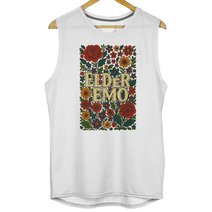 Elder Emo Floral Gothic Vintage Nostalgia Premium Tri-Blend Unisex Tank Top