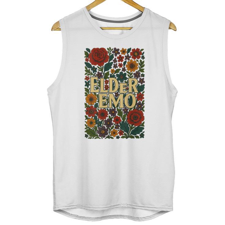 Elder Emo Floral Gothic Vintage Nostalgia Unisex Tank Top
