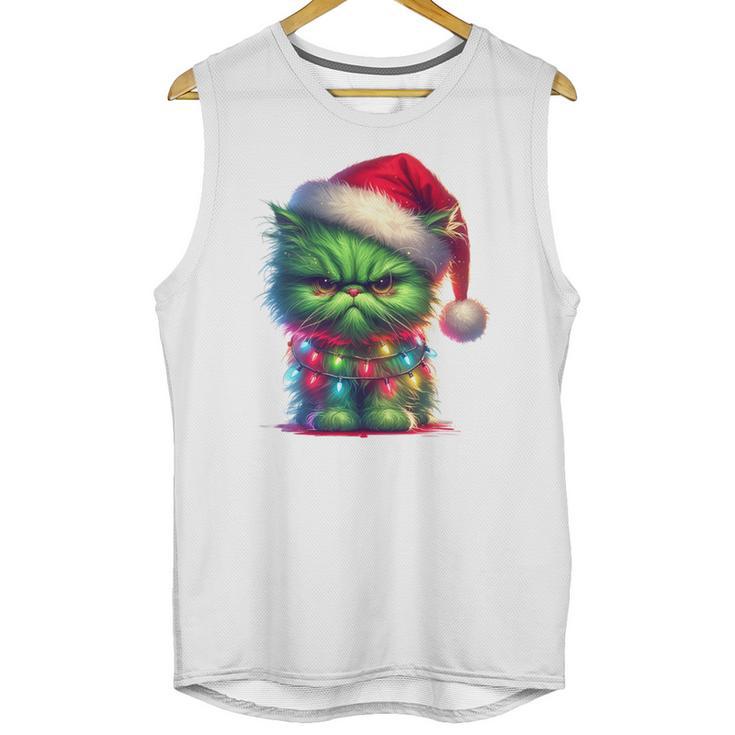 Ew People Meowy Cat Christmas Introvert Men Women Unisex Tank Top