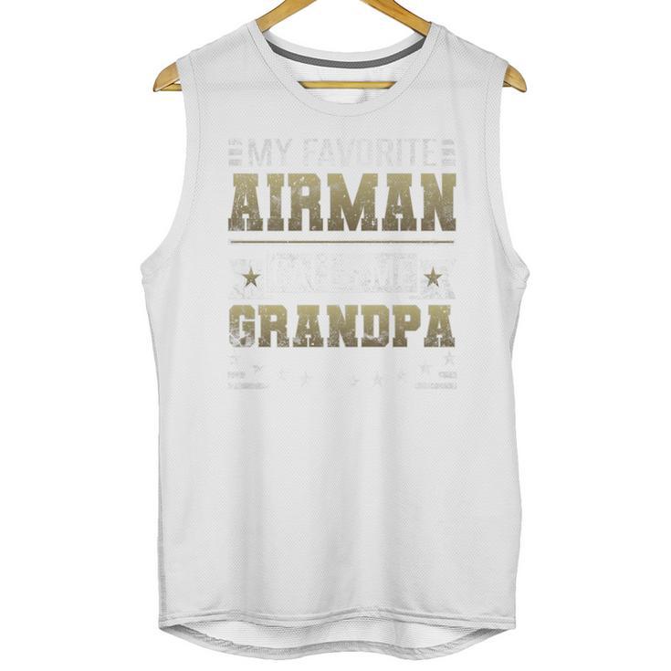 My Favorite Airman Calls Me Grandpa Airman Graduation Premium Unisex Tank Top