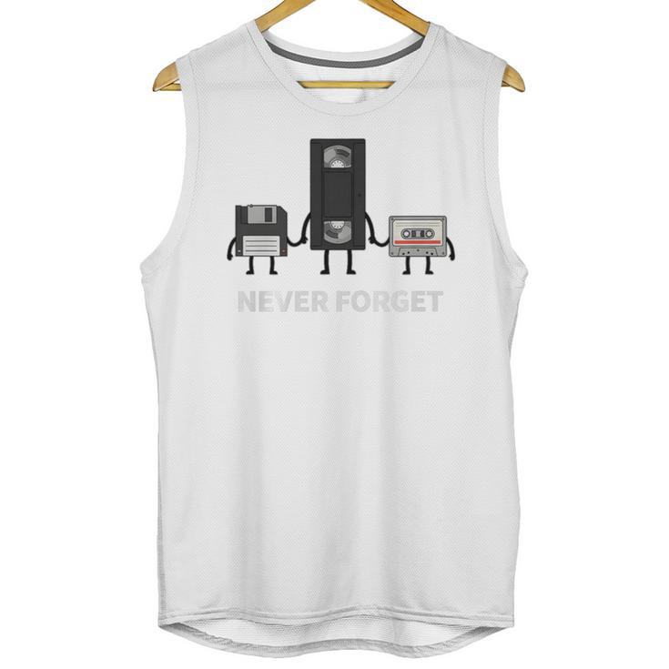 Never Forget Retro Nostalgia Tapes Throwback 80s Premium Tri-Blend Unisex Tank Top