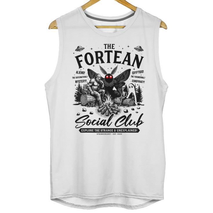 Fortean Social Club Bigfoot Mothman Alien Cryptid Introvert Unisex Tank Top