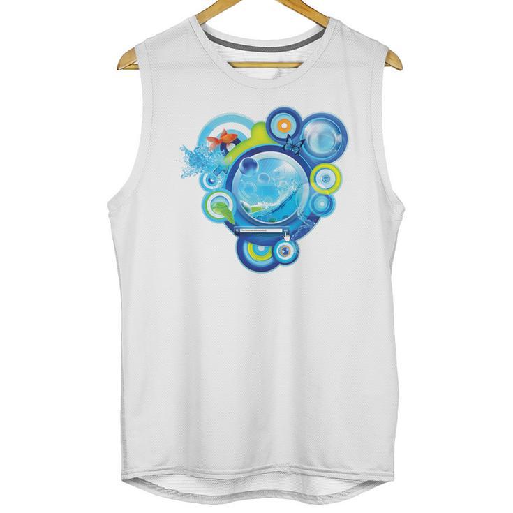 Frutiger Aero Metro Abstract Maximalism 2000s Nostalgia Premium Tri-Blend Unisex Tank Top