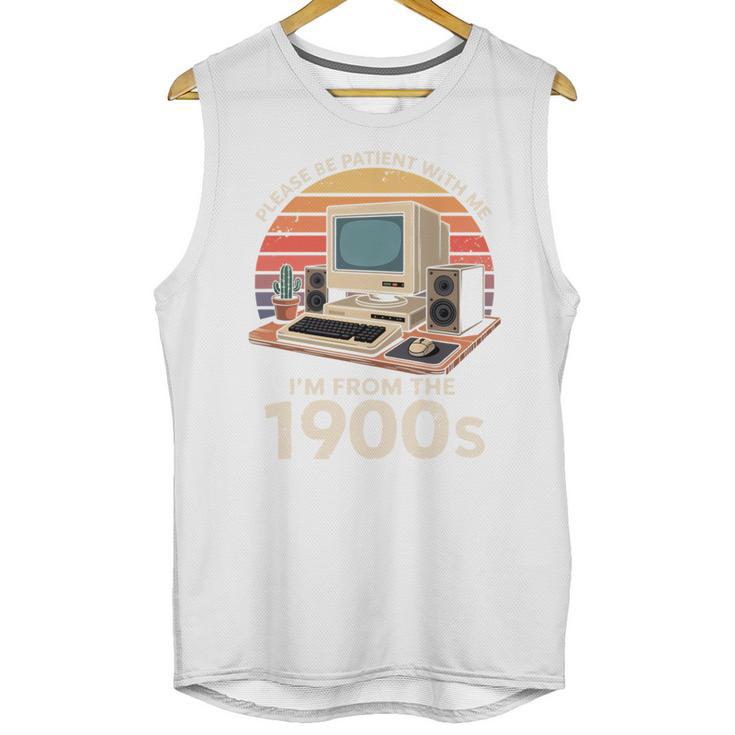 Geek Please Be Patient I'm From The 1900s Retro Computer PC Unisex Tank Top