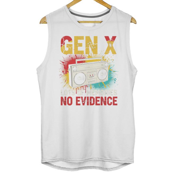 Gen X Lots Of Memories No Evidence Retro Nostalgia Humor Unisex Tank Top
