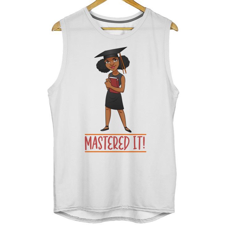 Graduation Woman Tshirt Black Melanin Masters Degree Unisex Tank Top