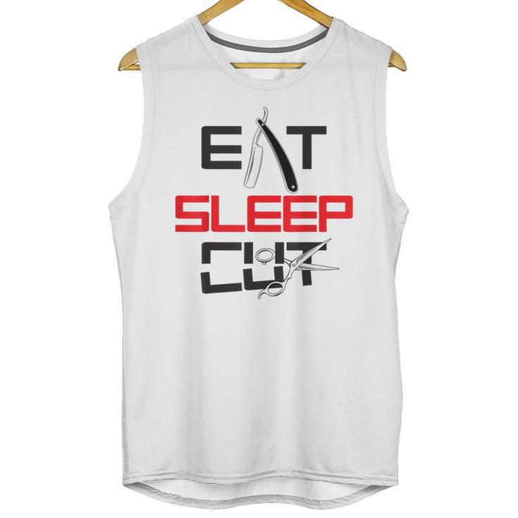 Haircutter Barber Eat Sleep Cut Barbering Graduation Unisex Tank Top