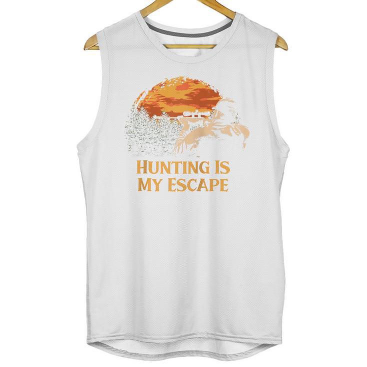 Hunting Is My Escape Introvert Hunter Antisocial Raglan Baseball Tee Unisex Tank Top
