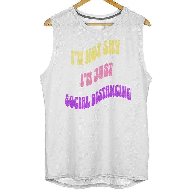 I'm Just Social Distancing Introvert Funny Unisex Tank Top