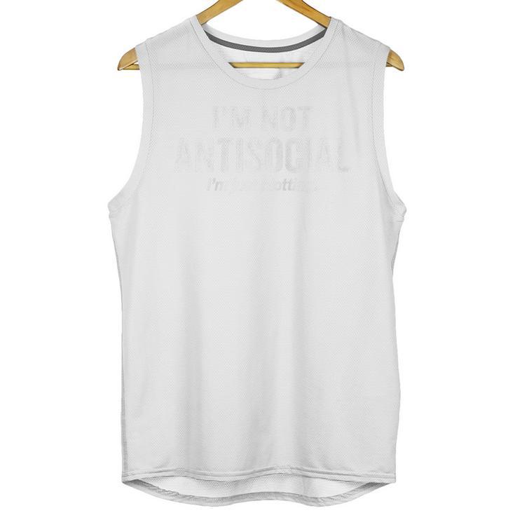 I'm Not Antisocial I'm Just Plotting Saying Introvert Raglan Baseball Tee Unisex Tank Top