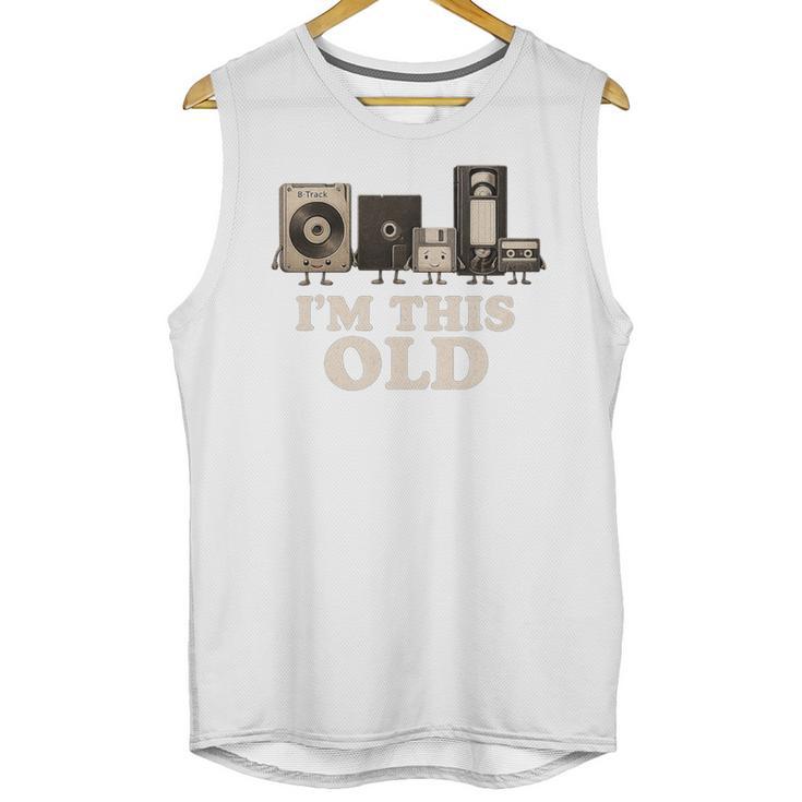 I’m This Old Retro Tech Nostalgia For 70s 80s Premium Tri-Blend Unisex Tank Top