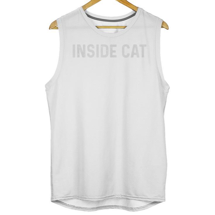 Introvert Antisocial Men Women Kids Inside Cat Unisex Tank Top