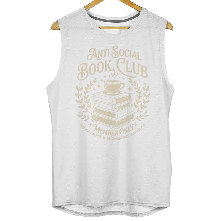 Introvert Books Club Member Coffee Book Lovers Vintage Premium Tri-Blend Unisex Tank Top