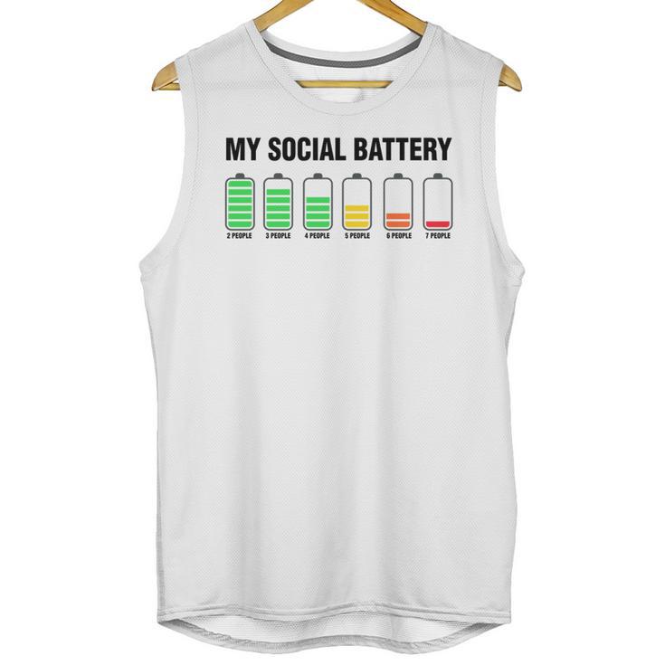 Introvert Cute My Social Battery Unisex Tank Top