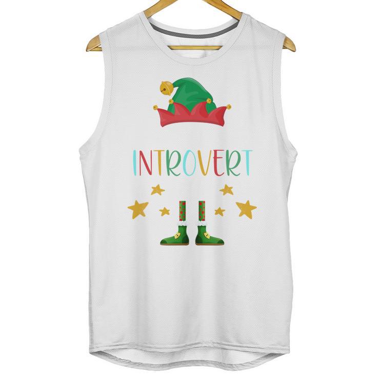 The Introvert Elf Christmas Family Matching Fun Xmas Top Unisex Tank Top