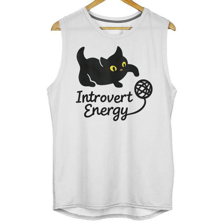 Introvert Energy Cat Love Cat Meme Unisex Tank Top