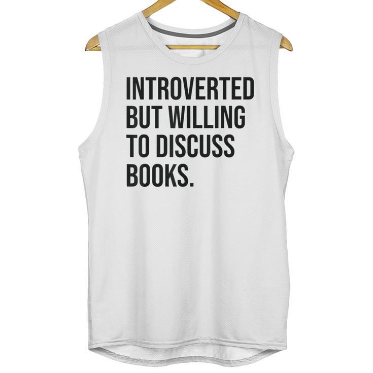 Introverted Bookworm Books Introvert Unisex Tank Top